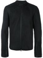 Isabel Benenato Stand Collar Leather Jacket