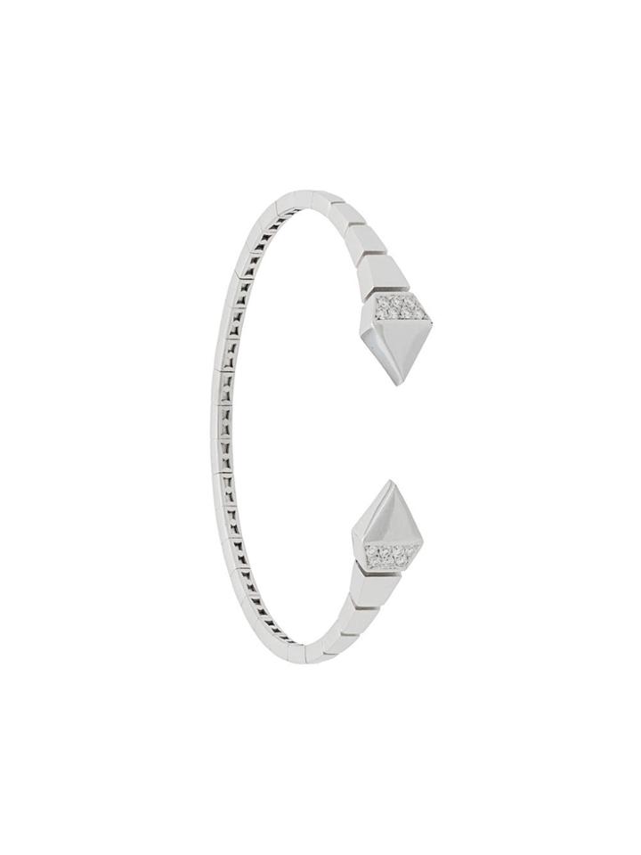 Anapsara Fine Gemstone Cuff Bracelet - Silver