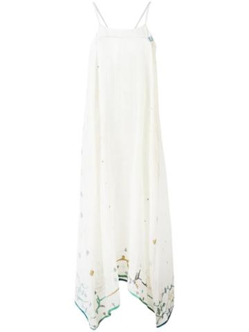 Aodress Square Neck Dress, Women's, Nude/neutrals, Cotton