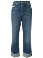 Re/done Straight-leg Turn Up Jeans - Blue