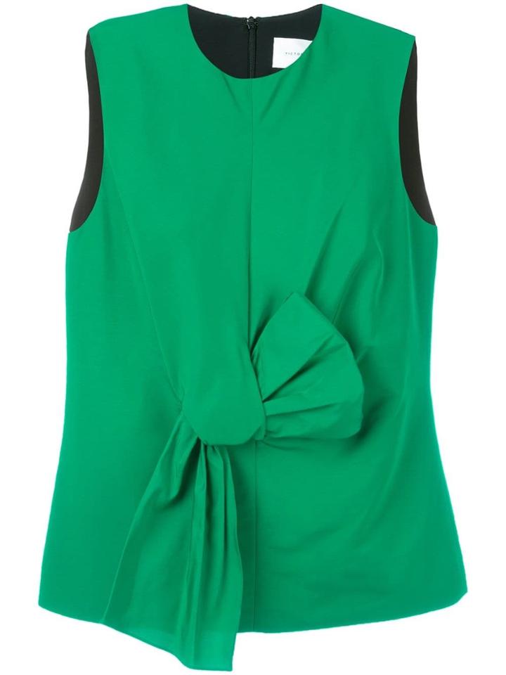 Victoria Victoria Beckham Bow Detail Tank Top - Green