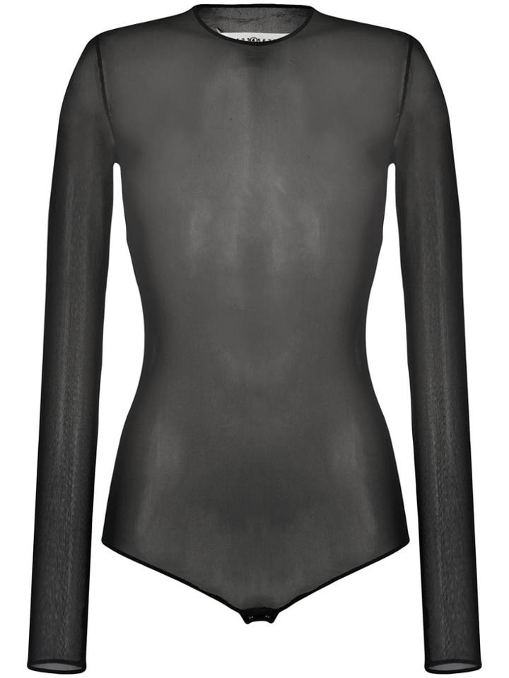 Maison Margiela Sheer Bodysuit - Black