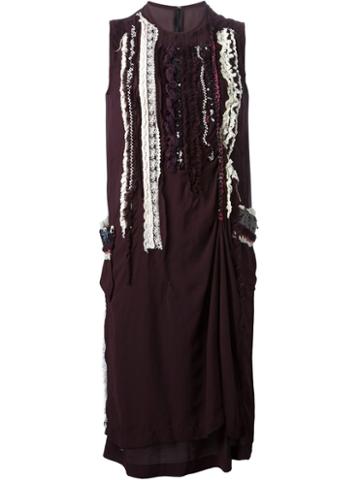 Comme Des Garçons Vintage 'tricot Cdg' Applique Dress, Women's, Size: Medium, Pink/purple