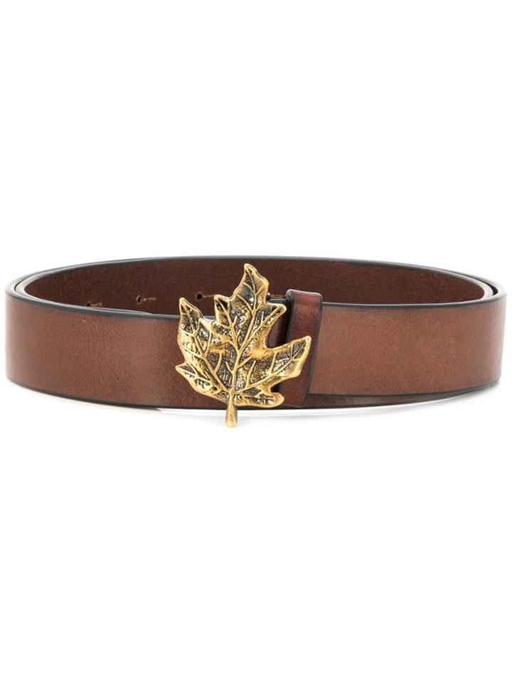 Dsquared2 Leaf Buckle Belt - Brown