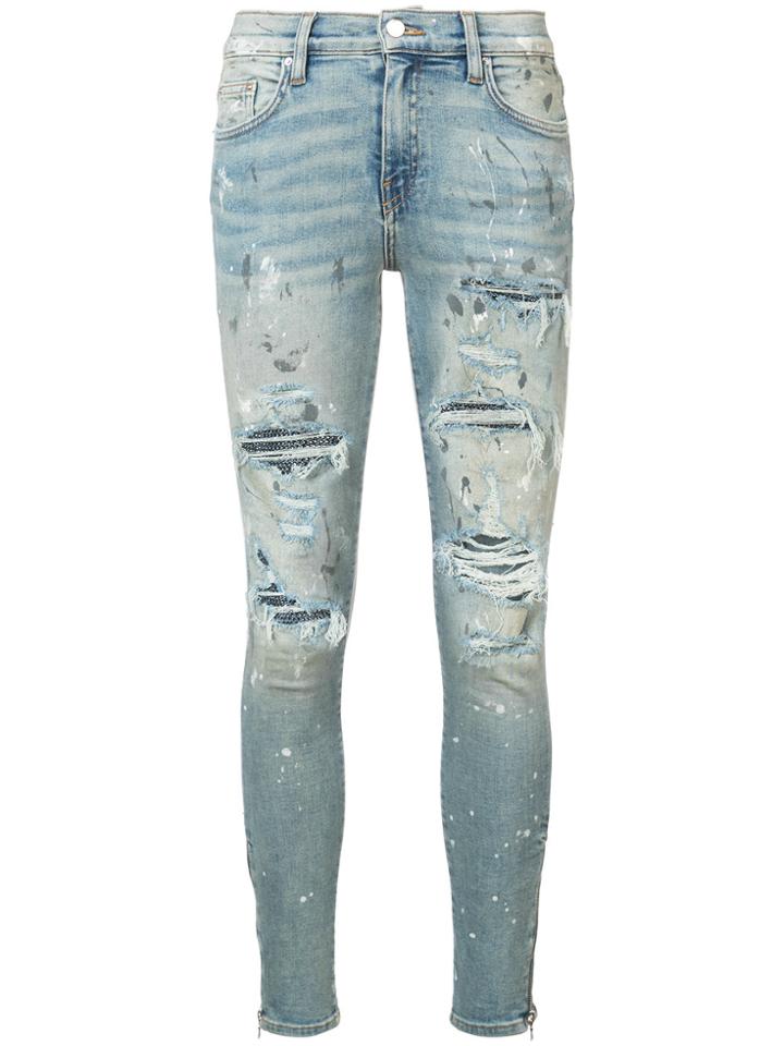 Amiri Crystal Painter Jeans - Black
