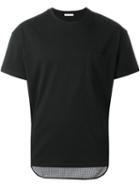 Paolo Pecora Bicolour T-shirt, Men's, Size: L, Black, Cotton/polyester