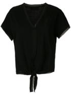 Andrea Bogosian Front Tie T-shirt - Black