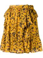 Ulla Johnson Zea Floral Print Skirt - Yellow