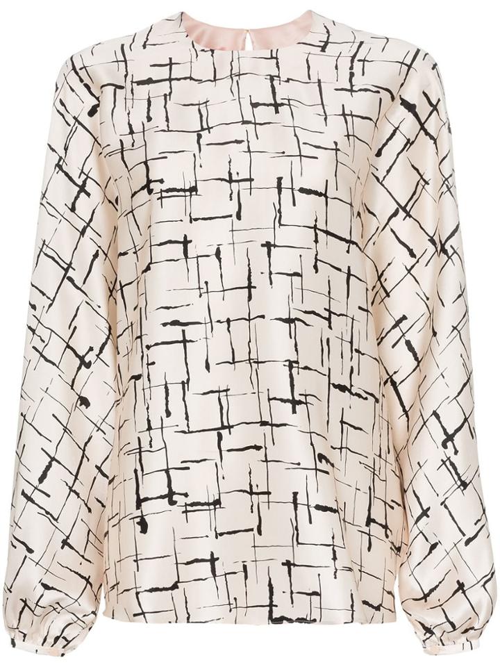 Roksanda Flora Printed Silk Blouse - Neutrals