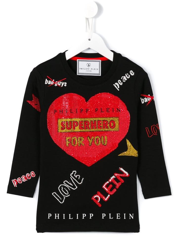 Philipp Plein Kids 'for You' T Shirt, Girl's, Size: 10 Yrs, Black