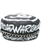 Moschino 'bad Warrior' Biker Hat, Women's, Size: Medium, Black, Sheep Skin/shearling/rayon
