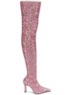 Vivetta Sequinned Over The Knee Boots - Pink