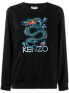 Kenzo Embroidered Dragon Jumper - Black