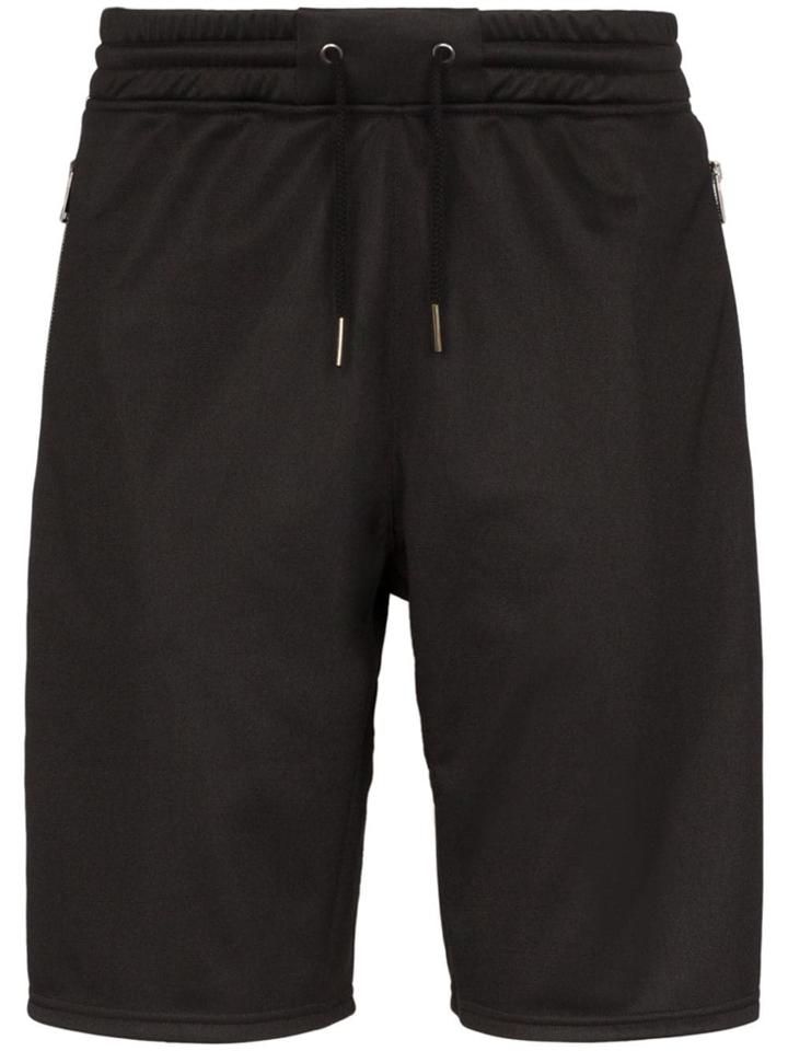 Givenchy Ticker Logo Stripe Track Shorts - Black