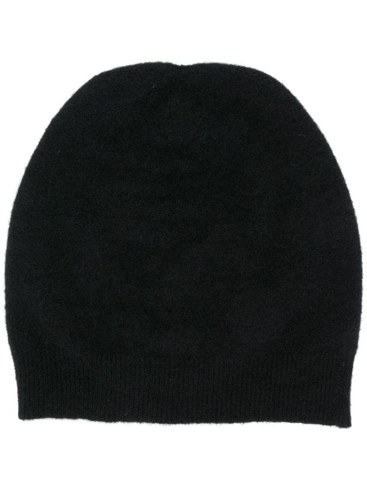Roberto Collina Rib Detail Beanie - Black