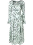 Alexa Chung Flower Print Dress - Green