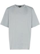 Y-3 Skull Logo Print Cotton T-shirt - Grey