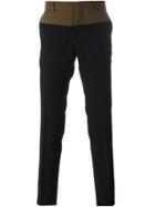 No21 Colour Block Tailored Trousers - Black