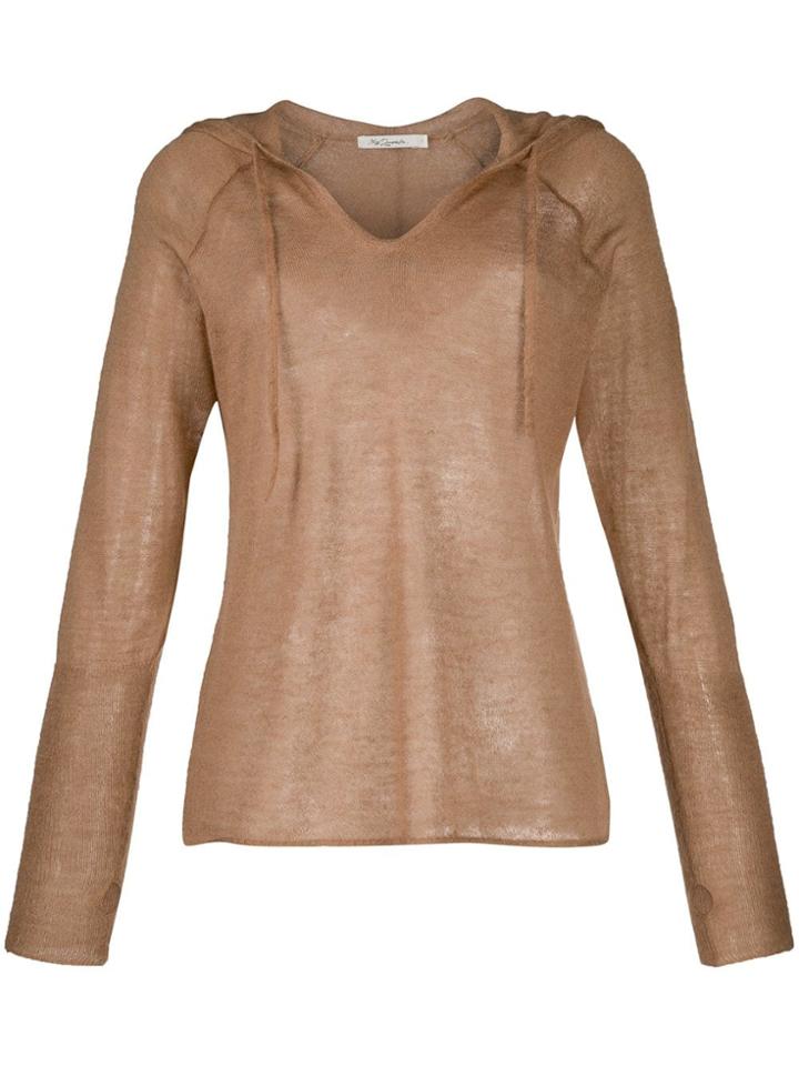 Mes Demoiselles Fine Knit Hooded Tunic - Neutrals