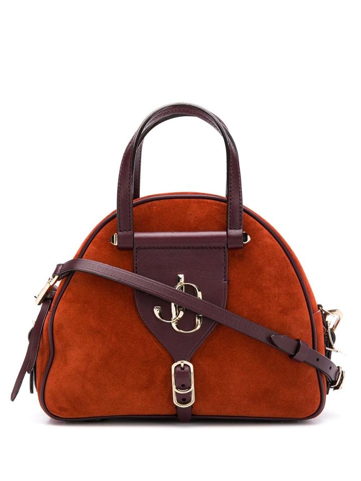 Jimmy Choo Varenne Bowling Logo Tote - Brown