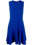 Victoria Victoria Beckham Flounce Hem Shift Dress - Blue