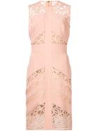Elie Saab Lace Panel Dress, Women's, Size: 4, Pink/purple, Acetate/viscose/polyester/cotton