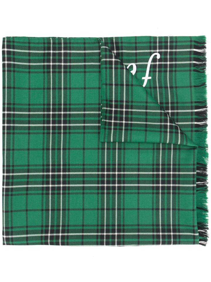 Julia Seemann Checked Scarf - Green