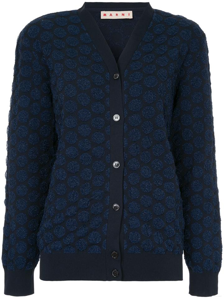 Marni Dot Knit Cardigan - Blue