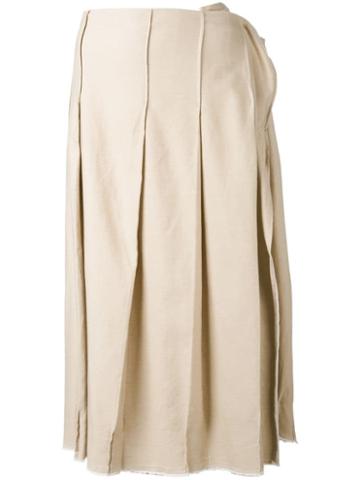 Yohji Yamamoto Pre-owned Pleated Skirt - Neutrals