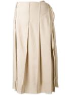 Yohji Yamamoto Pre-owned Pleated Skirt - Neutrals