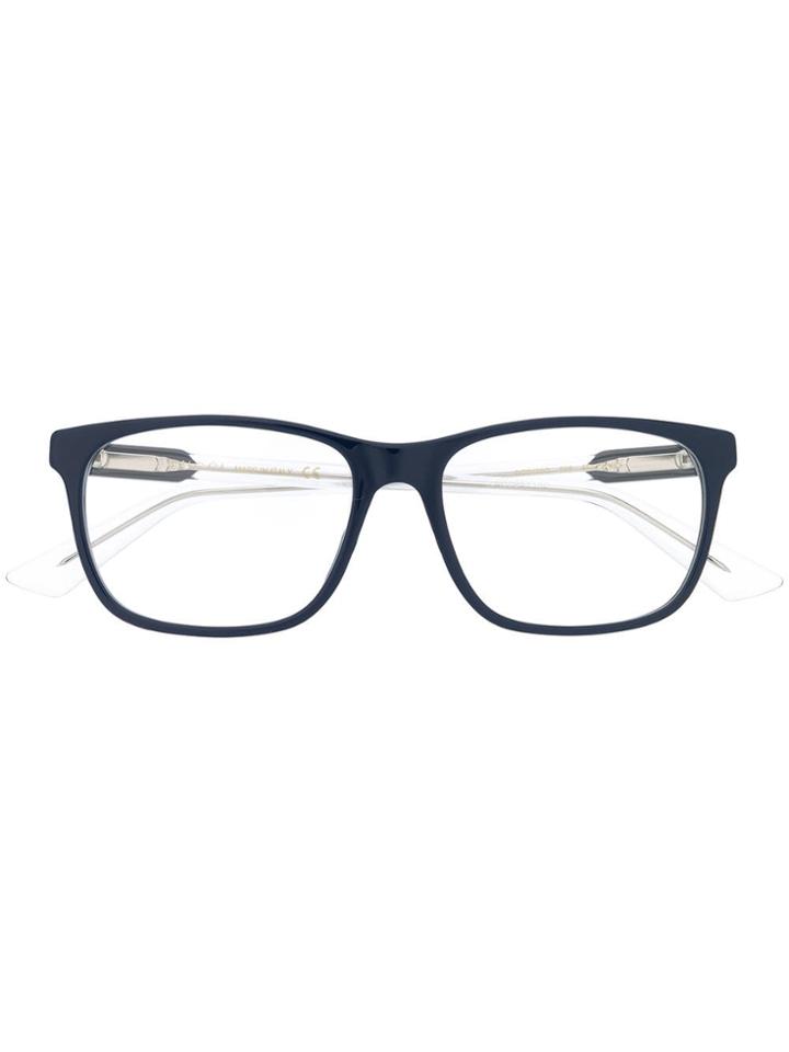 Gucci Eyewear Rectangular Frame Glasses - Blue