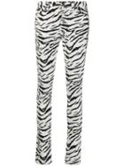 Saint Laurent Zebra Print Skinny Jeans - White