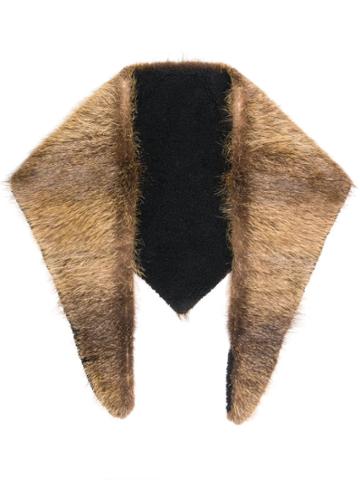 Pihakapi Pointed Fur Scarf - Brown