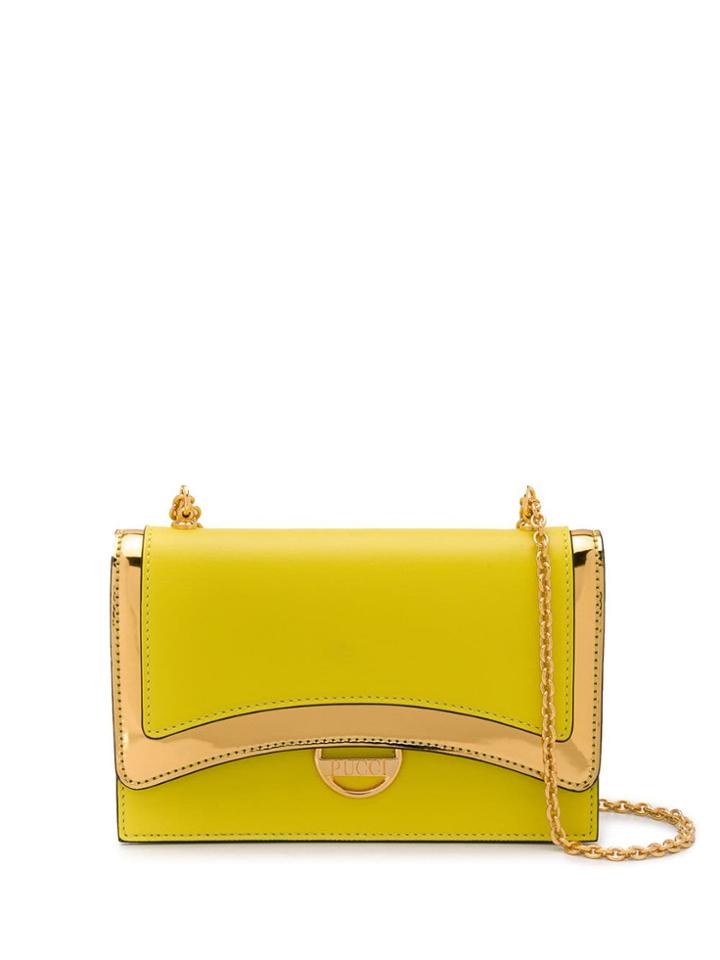 Emilio Pucci Lime Wallet On Chain - Yellow