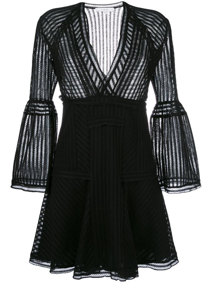 Iro V Neck Dress, Women's, Size: 38, Black, Cotton/polyamide/spandex/elastane