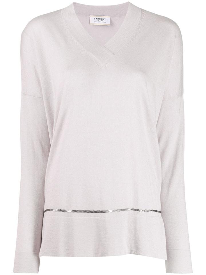 Snobby Sheep Sequin Lined Jumper - Grey
