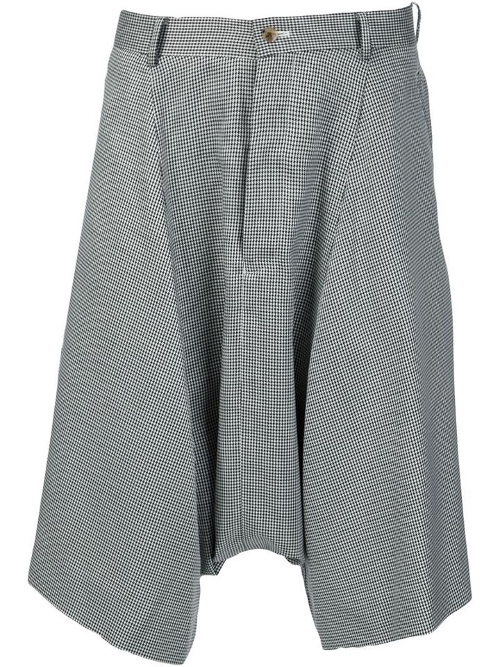 Comme Des Garçons Homme Plus Houndstooth Shorts, Men's, Size: Small, Black, Silk/polyester/wool