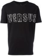 Versus Embellished Logo T-shirt, Men's, Size: Xs, Black, Cotton