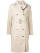 Mackintosh Belted Trench Coat, Women's, Size: 32, Nude/neutrals, Cotton
