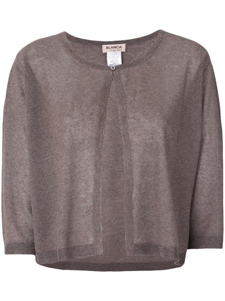 Blanca One Button Cardigan - Metallic