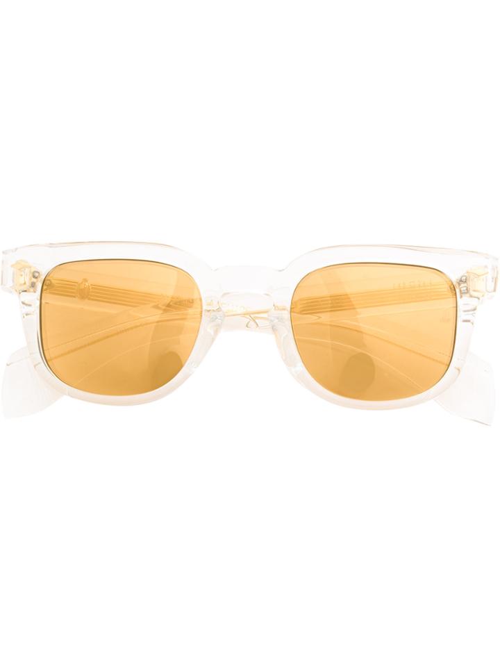 Jacques Marie Mage Square Frame Sunglasses - White