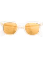 Jacques Marie Mage Square Frame Sunglasses - White