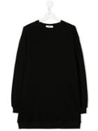 Msgm Kids Teen Fringed Sweat Dress - Black