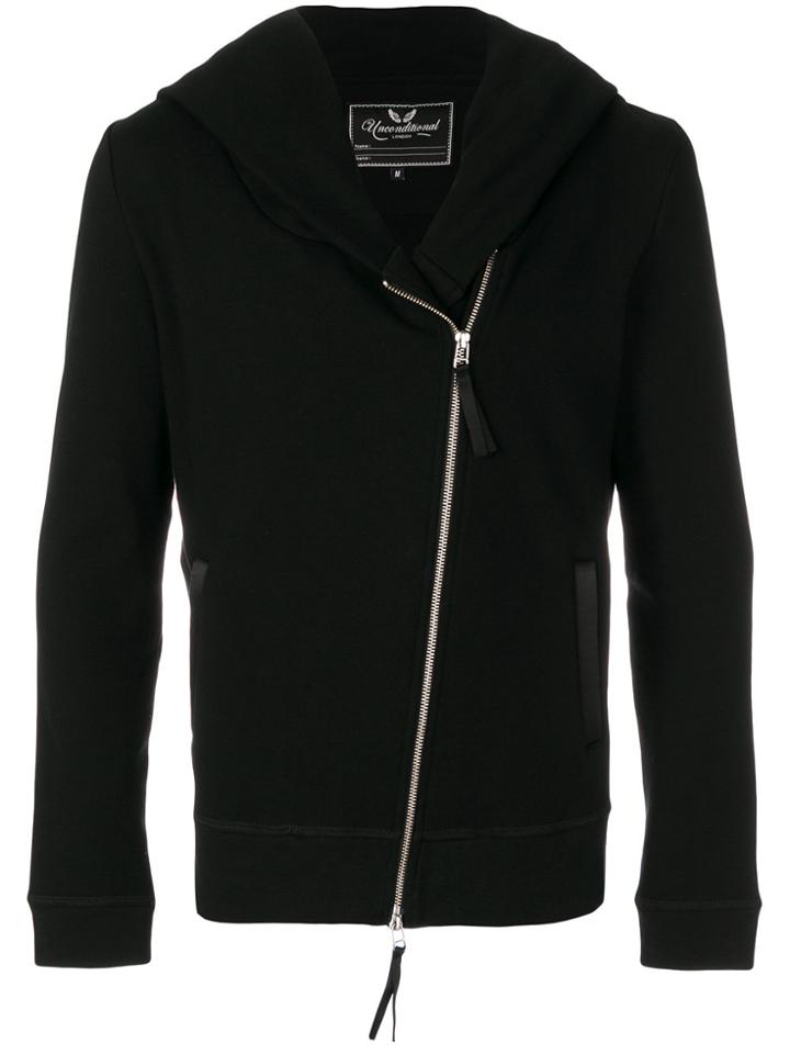 Unconditional Biker Zip Hoodie - Black