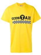 Gcds Taxi Print T-shirt, Men's, Size: Medium, Yellow/orange, Cotton