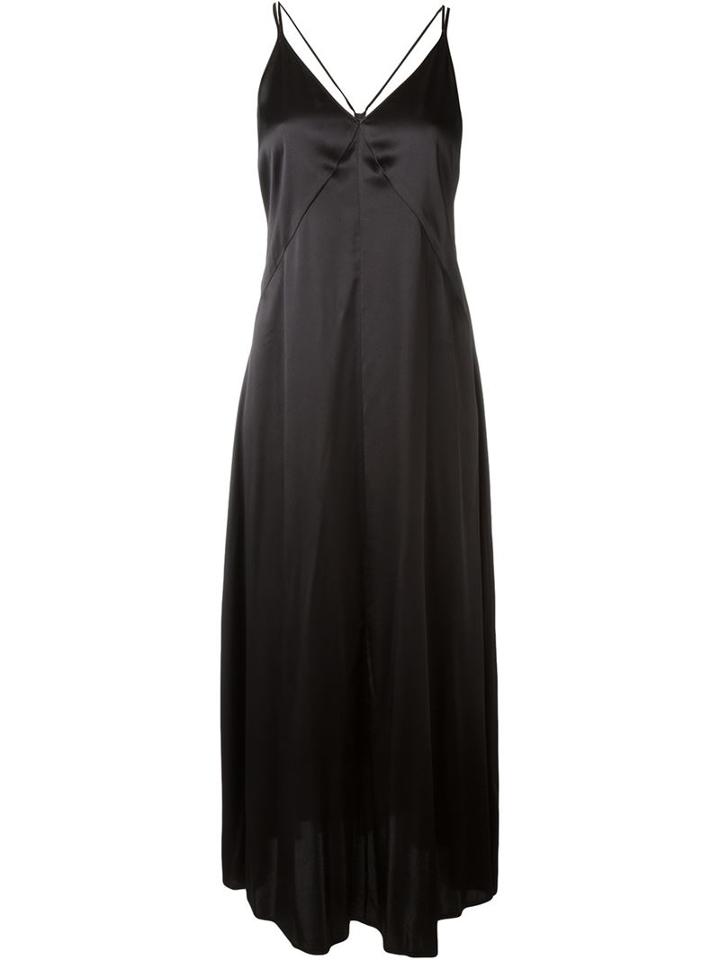 Forte Forte Long Slip Dress, Women's, Size: 1, Black, Silk/spandex/elastane