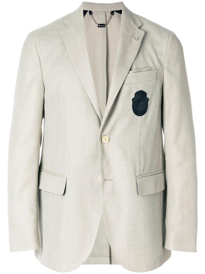 Billionaire Chest Patch Blazer - Nude & Neutrals