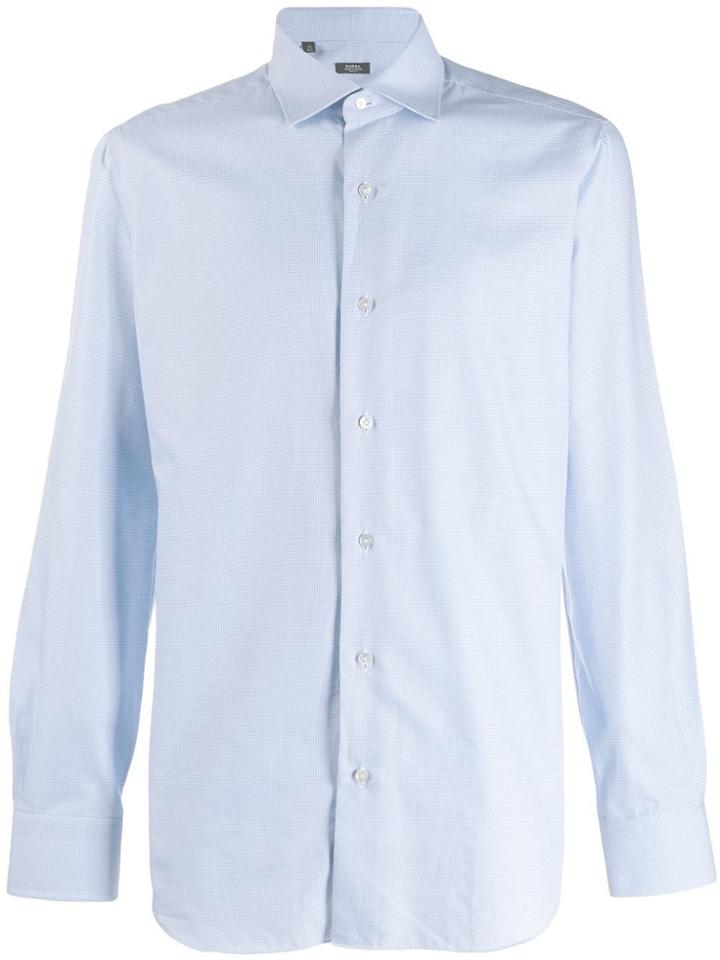 Barba Micro Print Shirt - Blue