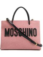 Moschino Medium Glitter Shopping Bag - Pink