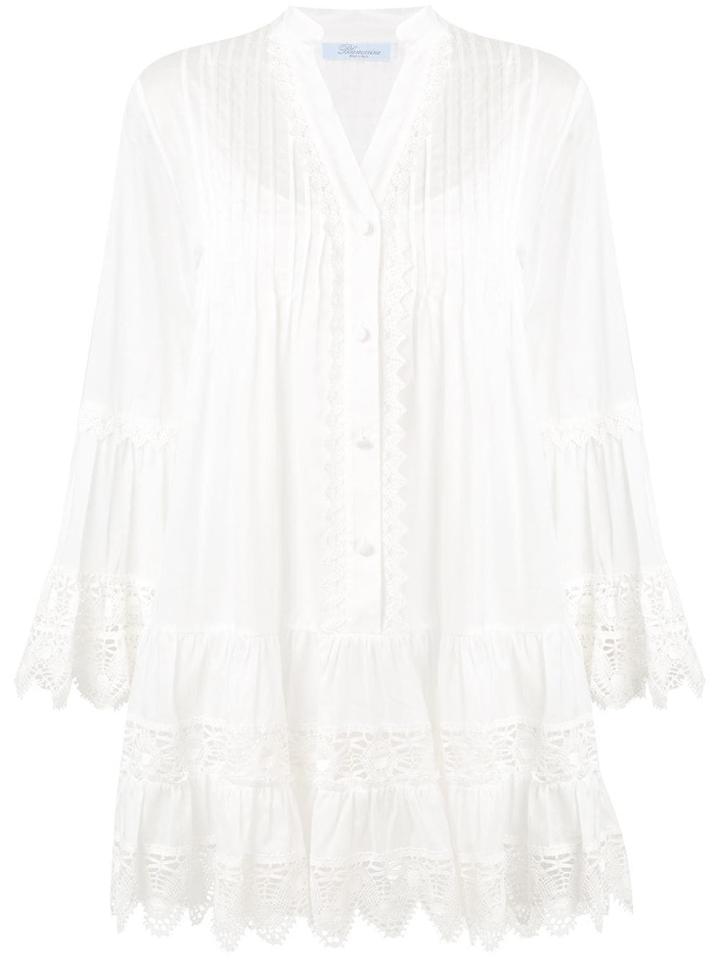 Blumarine Long-sleeve Flared Dress - White